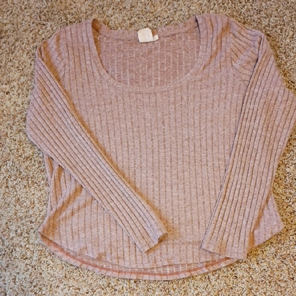 White Crow Textured Knit Top in Warm Brown